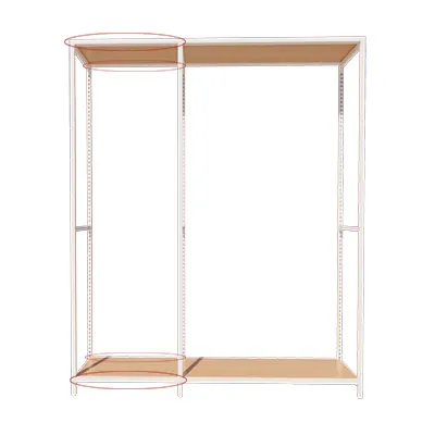 Entretoise Square noir sablé L 57,8 cm - Paquet de 4 - Ligne Square 25 noir-3