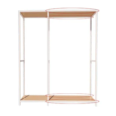 Entretoise Square noir sablé L 97,8 cm - Paquet de 4 - Ligne Square 25 noir-3