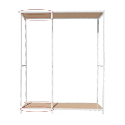 Entretoise Square L 57,8 cm blanc sablé - Set de 4 - Ligne Square 25 blanc-3