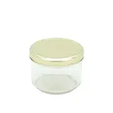 Bocal en verre 262ml avec couvercle or ø82mm – Paquet de 6 - Bouteilles et pots cylindriques