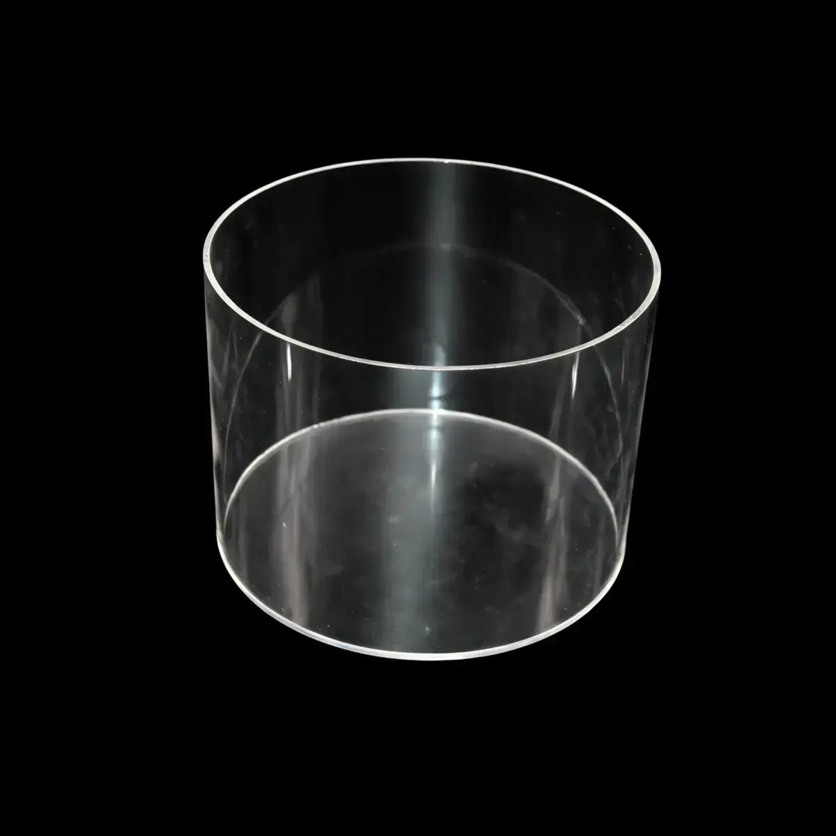 Bac de présentation rond PMMA ø 15 x H 10 cm - Vitrine tube plexi - Bac cylindrique - Supports Plexi