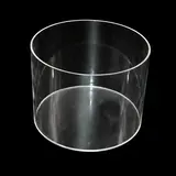 Bac de présentation rond PMMA ø 20 x H 15 cm - Vitrine tube plexi - Bac cylindrique - Supports Plexi
