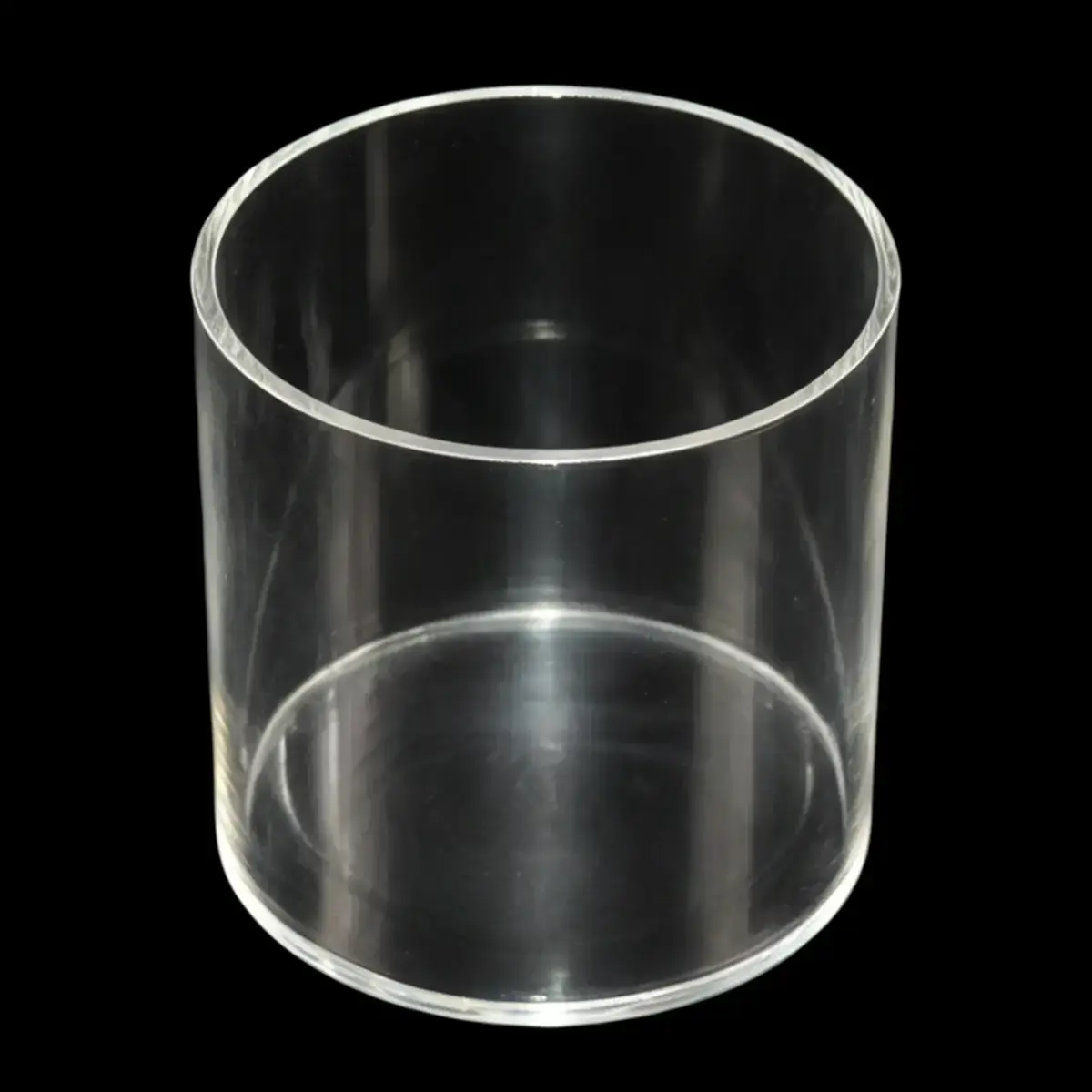 Bac de présentation rond PMMA ø 20 x H 20 cm - Vitrine tube plexi - Bac cylindrique - Supports Plexi