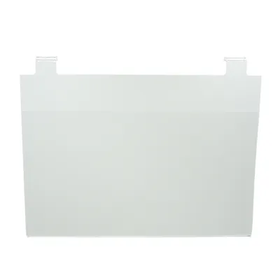 Porte-affiche A4 horizontal plexi 2mm avec patte d'accrochage pour grille 29,7 x 21 cm - Porte-visuels pour grilles-2