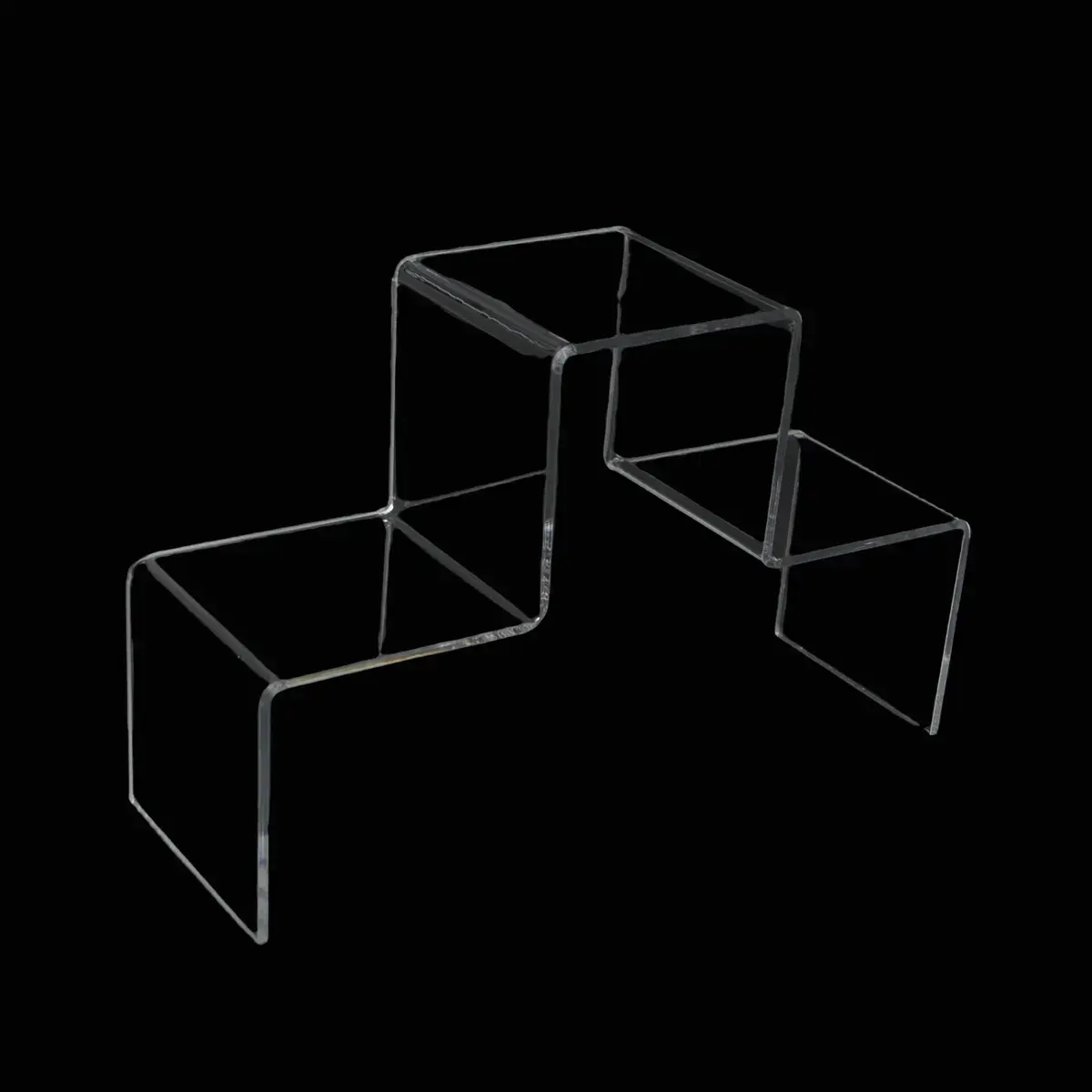 Présentoir escalier 3 marches acrylique transparent 30 x 19 x 10 cm - Supports Plexi