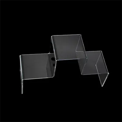 Présentoir escalier 3 marches acrylique transparent 30 x 19 x 10 cm - Supports Plexi-4