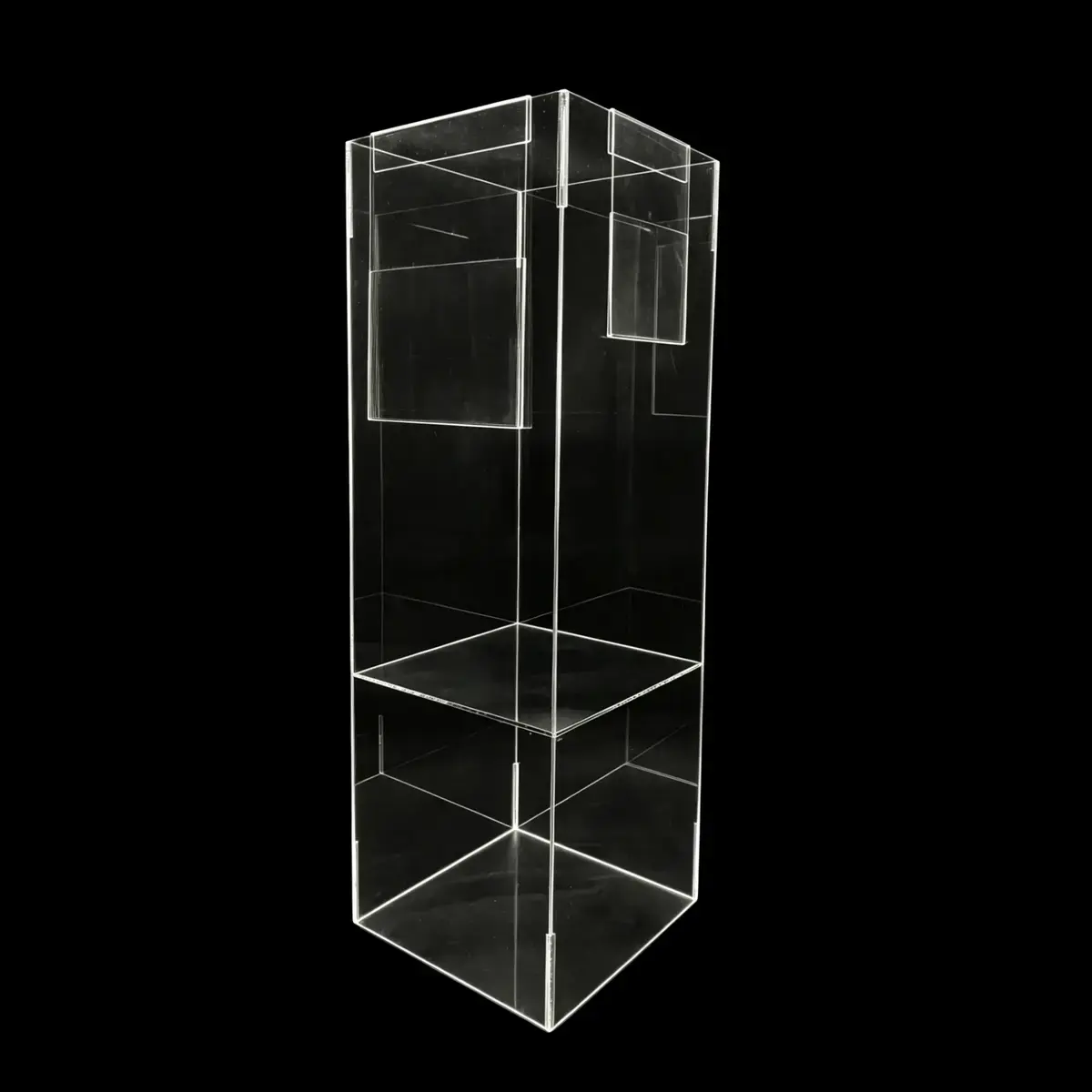 Bac soldeur acrylique transparent 30 x 30 x 90 cm - Bac à fouille - Bacs soldeurs, Bacs de fouille