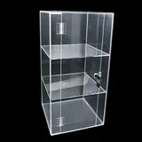 Vitrine de comptoir 3 niveaux plexi 30 x 30 x 60 cm - Présentoir de comptoir - Vitrine présentoir - Vitrines de comptoir