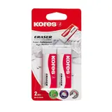 Gommes Blanches Kores KE-20 PVC Sans Phtalates - Lot de 2 - Craies, Gommes, Correcteurs