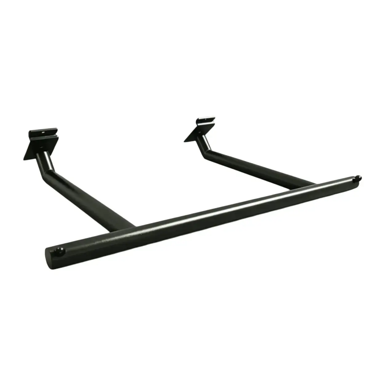 Barre guidon penderie déportée murale pour panneau rainuré métal noir L 60 x P 28,5 cm - Penderies pour panneaux rainurés