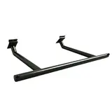Barre guidon penderie déportée murale pour panneau rainuré métal noir L 60 x P 28,5 cm - Penderies pour panneaux rainurés