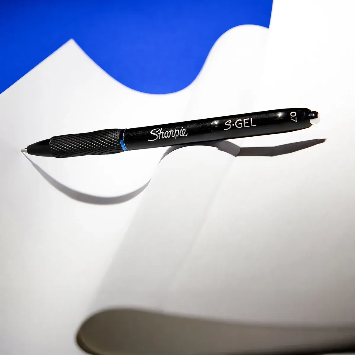 Stylo gel bleu Sharpie S-Gel pointe moyenne 0,7 mm retractable - Pack de 12 - Stylos billes-2