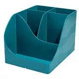 Pot à crayons Pen-Wave Skandi bleu pacifique 16 × 12 × 11 cm - 5 compartiments - Pots à crayons