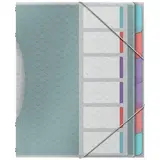 Trieur 6 touches Esselte Colour'Breeze A4 multicolore texturé - Intercalaires classeur, Trieurs documents