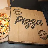 Boîte à pizza kraft brun 29 x 29 x 3,8 cm imitation bois – Carton 100 unités - Emballage snacking