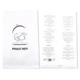 Sachet poulet rôti ingraissable papier kraft 25 + 7,5 x 41 cm – Blanc – Sac Poulet - Carton de 500 - Films, papiers ingraissables et sachets papier alimentaires