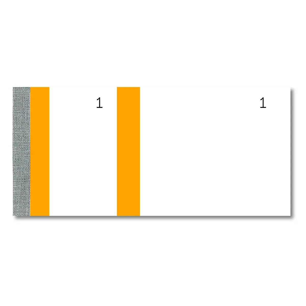 Bloc vendeur numéroté 100 feuillets 60 x 135 mm – Bande couleur orange – Lot de 10 - Carnets à souche, Blocs vendeurs