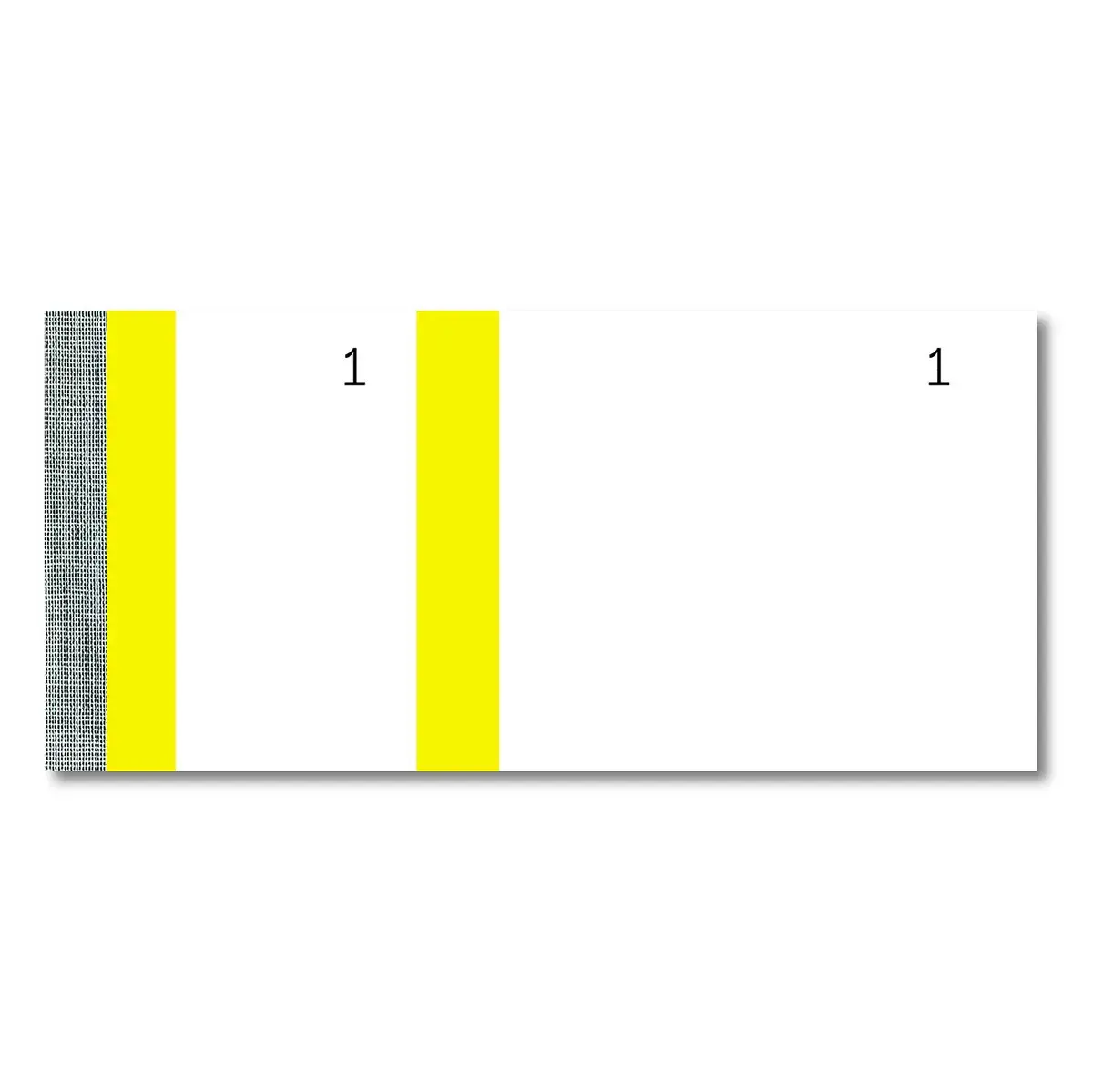 Bloc vendeur numéroté 100 feuillets 60 x 135 mm – Bande couleur jaune – Lot de 10 - Carnets à souche, Blocs vendeurs