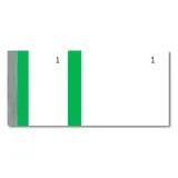 Bloc vendeur numéroté 100 feuillets 60 x 135 mm – Bande couleur verte – Lot de 10