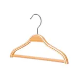 Cintre bois naturel avec barre 27 cm - Cintre bébé - Cintre enfant - Lot de 6 - Cintres bois
