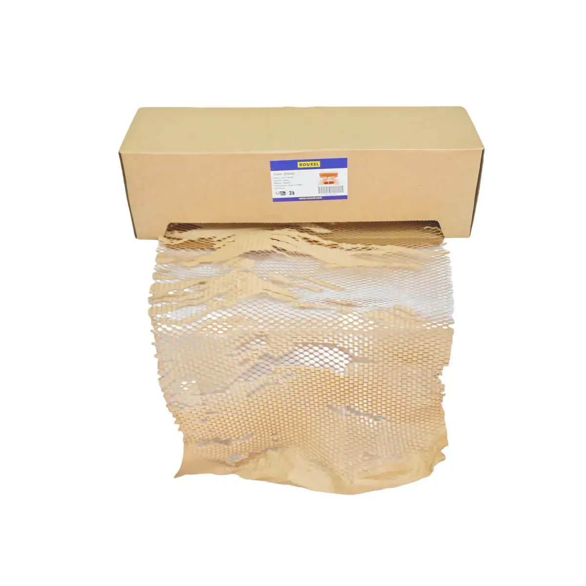 Papier nid d’abeille 50 cm x 100 m avec boîte distributrice - Papier de calage - Kraft, carton ondulé-4