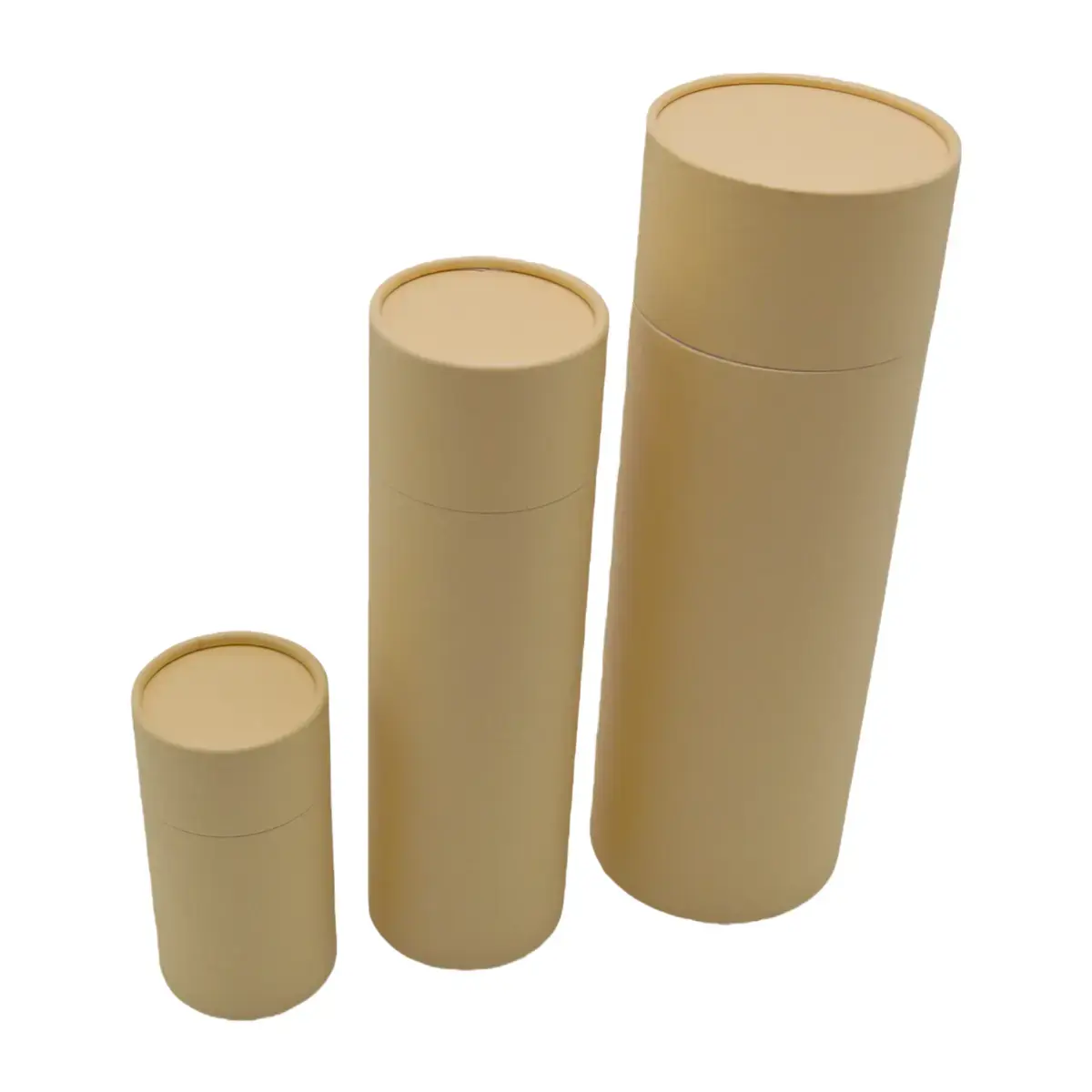 Boîte cylindrique carton kraft 2200 ml ø 10 x H 30 cm – Boîte ronde carton - Tube carton - Brun - Lot de 4 - Boites cloches-3