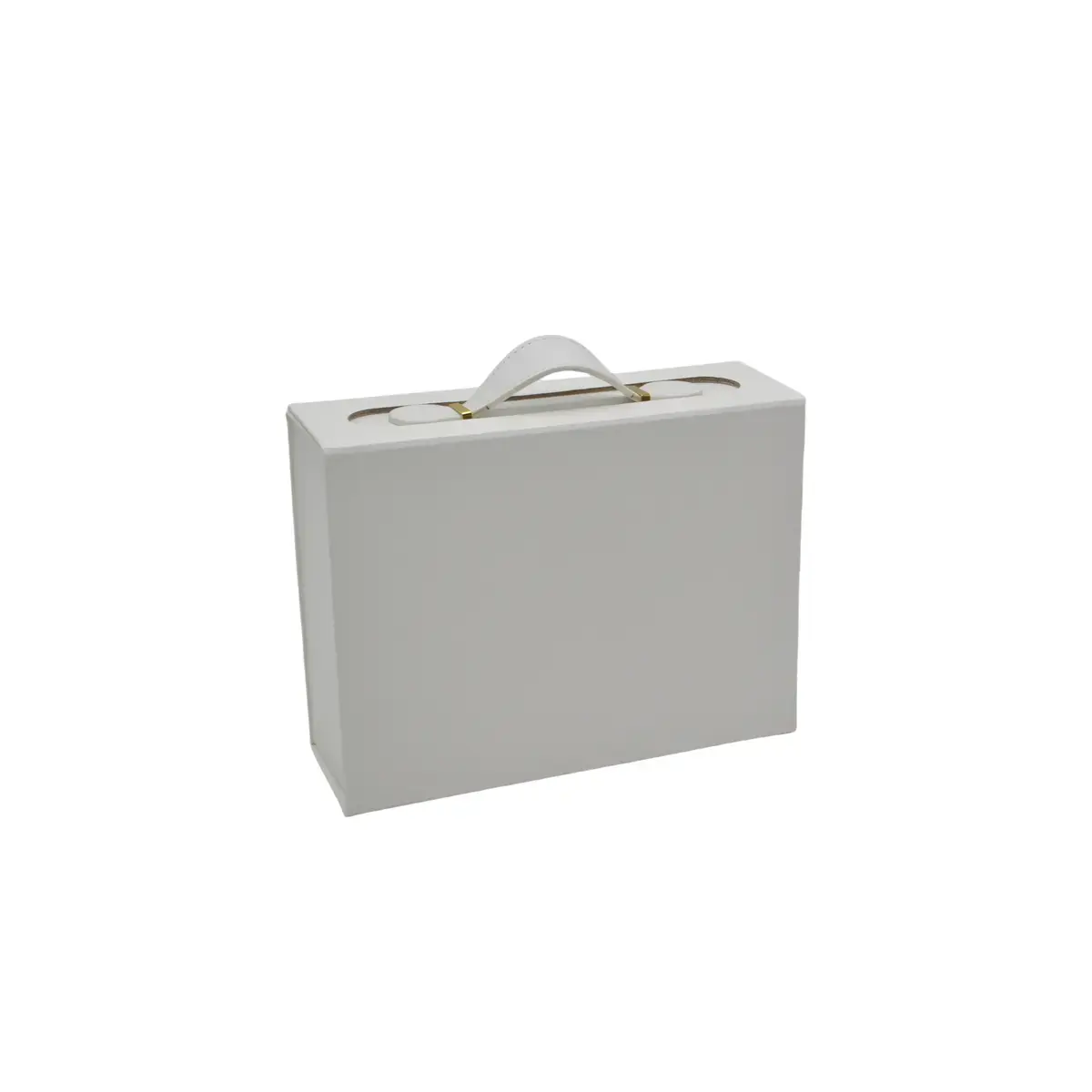 Boîte cadeau carton blanche avec poignée 24x18,2x8cm – Paquet de 5 - Boites carton avec poignée-2