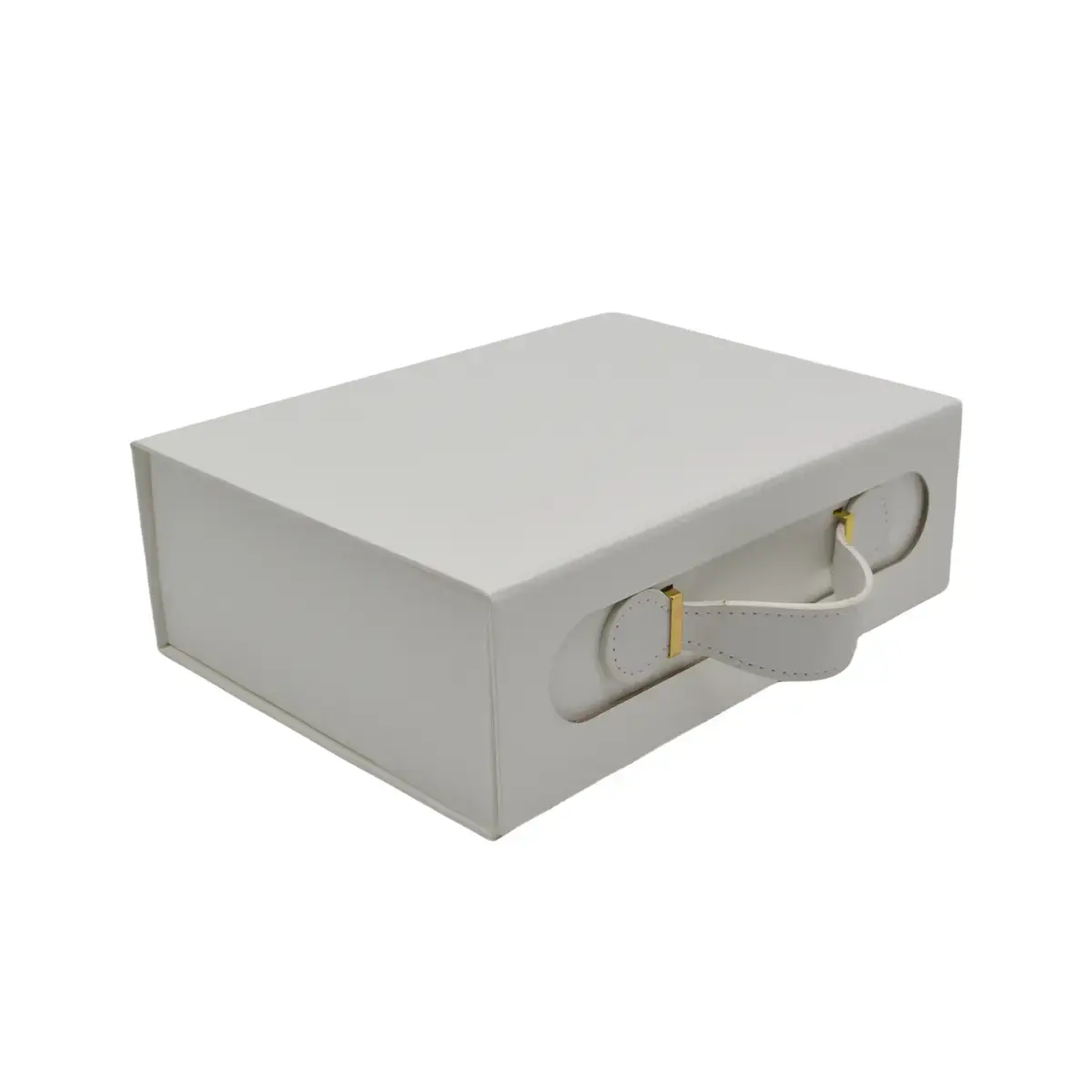 Boites cadeaux carton pliables blanches 28,2x20,2x9,2cm avec poignée – Paquet de 5 - Boites carton avec poignée