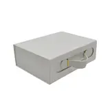 Boites cadeaux carton pliables blanches 28,2x20,2x9,2cm avec poignée – Paquet de 5 - Boites carton avec poignée
