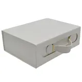 Boites cadeaux carton blanches grand format avec poignée 33x25x12cm – Paquet de 5 - Boites carton avec poignée