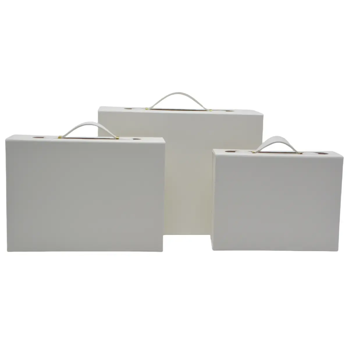 Boites cadeaux carton blanches grand format avec poignée 33x25x12cm – Paquet de 5 - Boites carton avec poignée-3