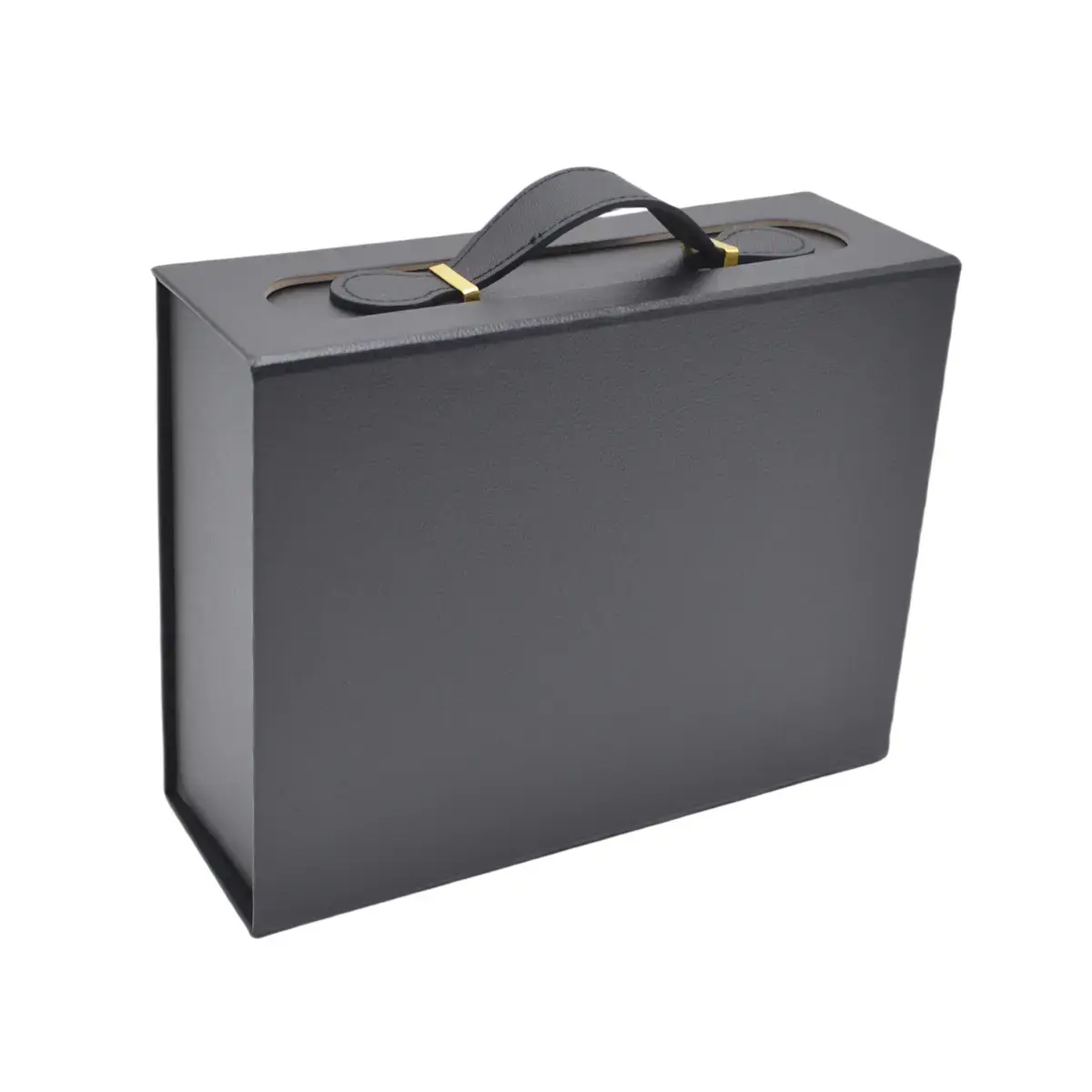 Boites cadeau carton noires avec poignée 28,2x20,2x9,2cm – Paquet de 5 - Boites carton avec poignée