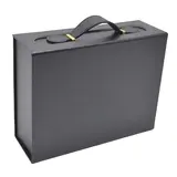 Boites cadeau carton noires avec poignée 28,2x20,2x9,2cm – Paquet de 5 - Boites carton avec poignée