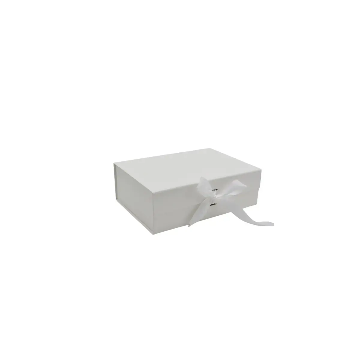 Boites cadeau carton blanches avec ruban 20x18,2x8cm – Paquet de 5 - Boites cadeaux carton pliables
