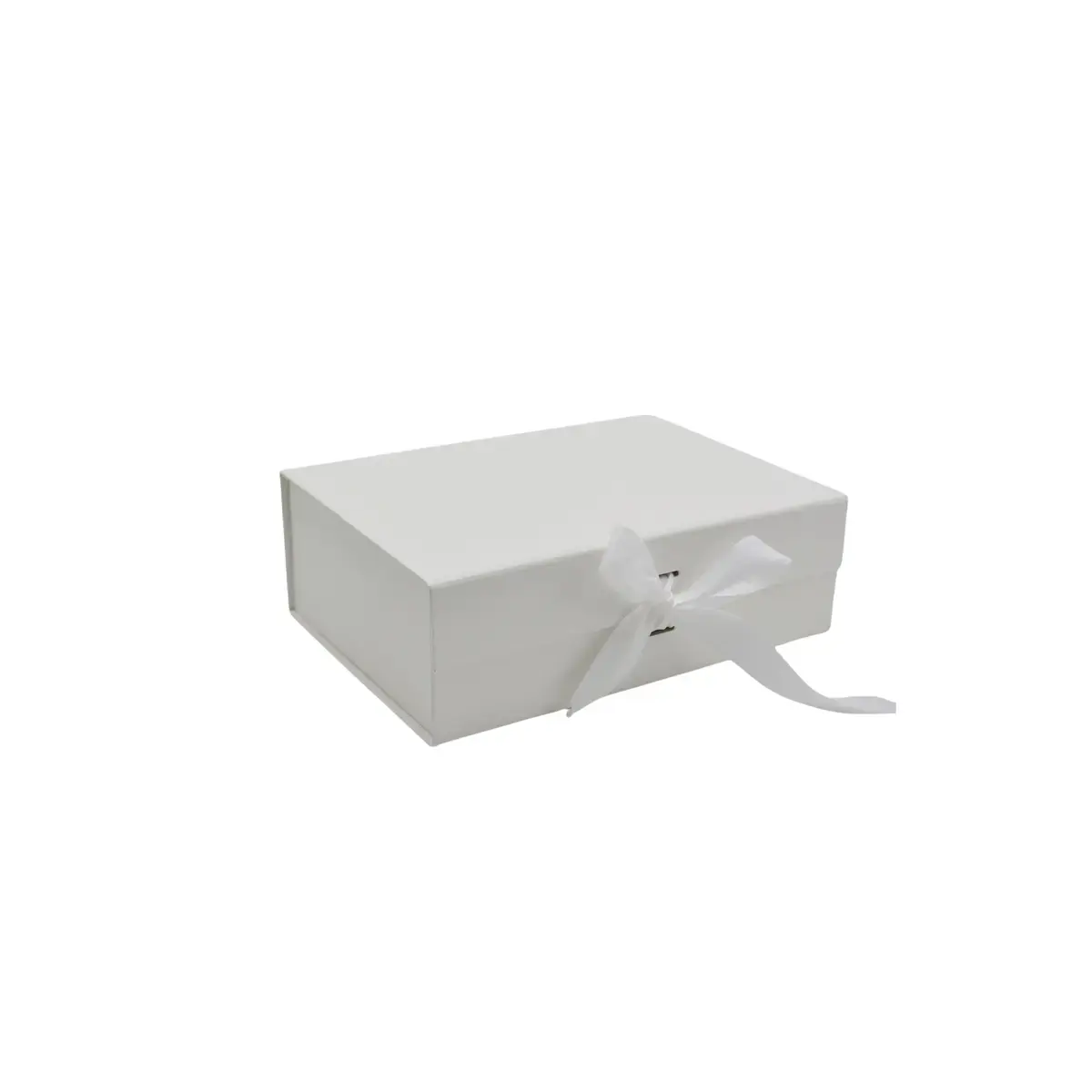Boites cadeau carton blanches avec ruban 28,2x20,2x9,2cm – Paquet de 5 - Boites cadeaux carton pliables