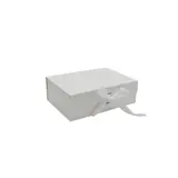 Boites cadeau carton blanches avec ruban 28,2x20,2x9,2cm – Paquet de 5 - Boites cadeaux carton pliables