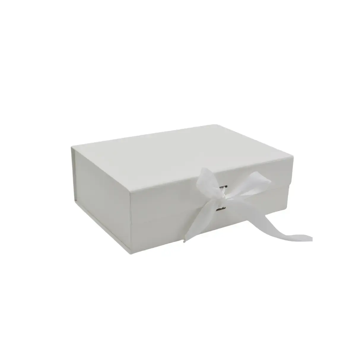 Boites cadeau carton blanches avec ruban 33x25x12cm – Paquet de 5 - Boites cadeaux carton pliables