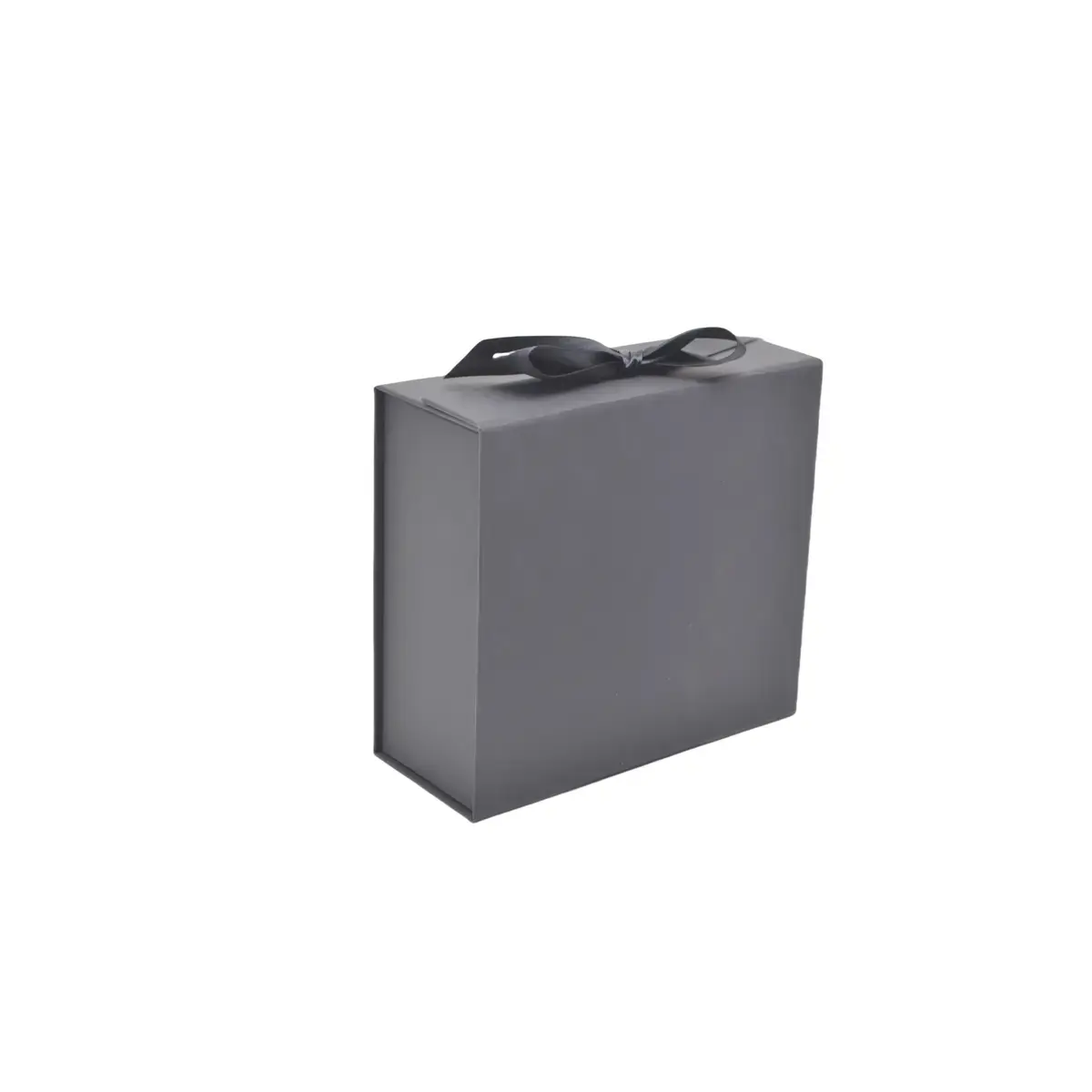 Boites cadeaux carton pliables noires avec ruban 20x18,2x8cm – Paquet de 5 - Boites cadeaux carton pliables-2