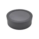 Boîtes rondes noires fenêtre 25x8cm – Paquet de 4 - Boites cloches