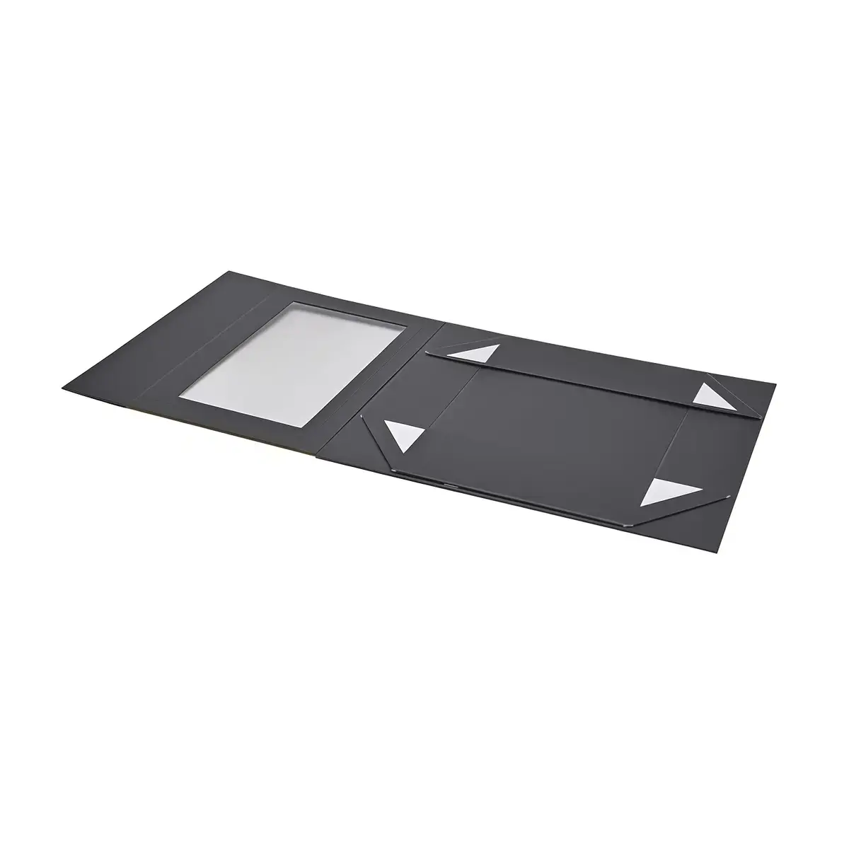 Boîtes aimantées noires liseré or fenêtre 30,6x23x8cm – Paquet de 5 - Boites aimantées-2
