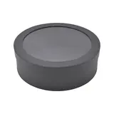 Boîtes rondes noires fenêtre 18x6cm - Paquet de 4 - Boites cloches
