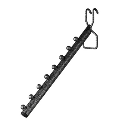 Bras incliné 8 picots pour grille d'exposition L 30 cm Gris Martelé - Broches et Bras pour grilles