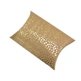 Boîte berlingot kraft à pois or dorés à chaud 11x9 cm – Lot de 20 - Boites berlingots