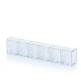 Bac 6 tiroirs basculants transparent 60 x 9,1 x 11,3 cm - Bac-tiroir basculant - Bloc 6 tiroirs basculants