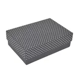 Boîte cadeau cloche rectangulaire noire à pois argentés 14,5x10x5cm – Paquet de 10 - Boites cloches