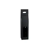 Boîte pour bouteille de vin à fenêtre poignée kraft noir 9x9x38,5cm - Paquet de 50 - Coffrets pour bouteilles de vin, Boîtes pour bouteilles de vin