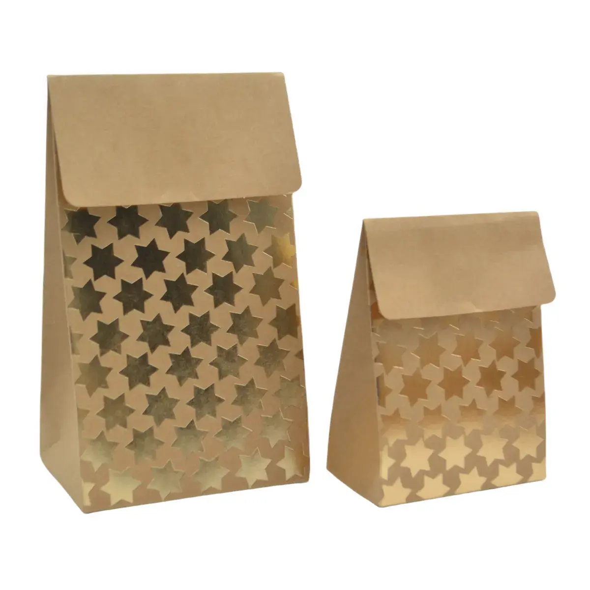 Pochette cadeau papier kraft à rabat motif pois dorés 9,5x6,5x16,2 cm – Sachet cadeau - Paquet de 20 - Pochettes cadeaux luxe-5