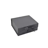 Boites cadeaux carton pliables noires avec ruban 28,2x20,2x9,2cm – Paquet de 5 - Boites cadeaux carton pliables