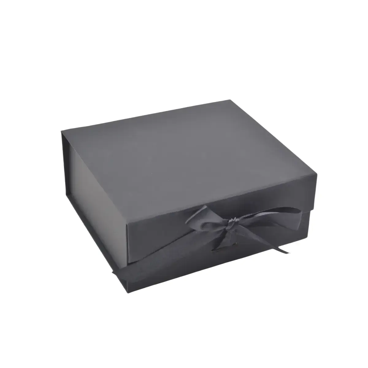 Boites cadeaux carton pliables noires avec ruban 33x25x12cm – Paquet de 5 - Boites cadeaux carton pliables