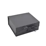 Boites cadeaux carton pliables noires avec ruban 33x25x12cm – Paquet de 5 - Boites cadeaux carton pliables